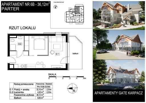 Mieszkanie 1 pokój 36.12 m² Podgórzyn - Miłków