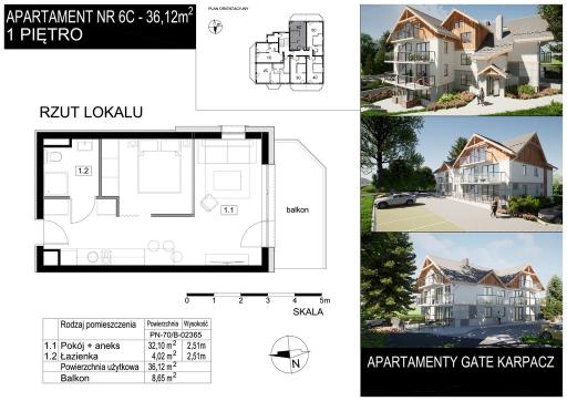 Mieszkanie 2 pokoje 36.12 m² Podgórzyn - Miłków