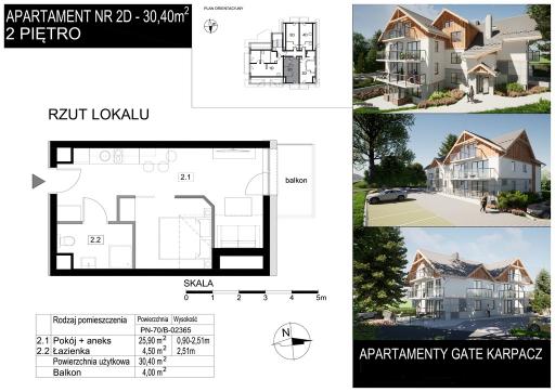 Mieszkanie 1 pokój 30.4 m² Podgórzyn - Miłków