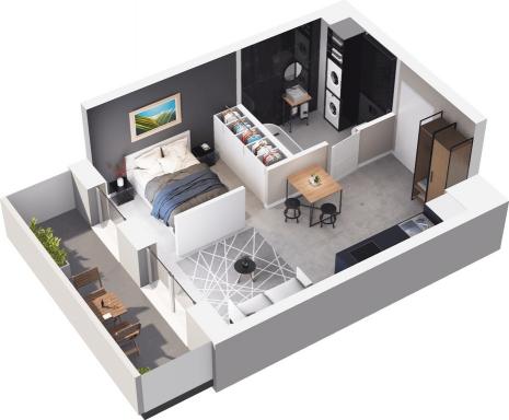 Mieszkanie 1 pokój 32.42 m² Wrocław-Stare Miasto - Szczepin